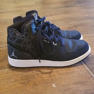 black and white Jordans